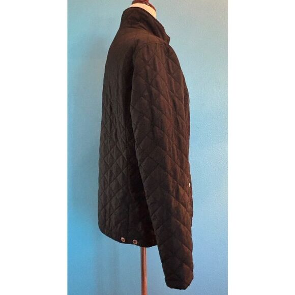 LRL Ralph Lauren Equestrian Lining Quilted Black Jacket Double Vent Small - Picture 6 of 12